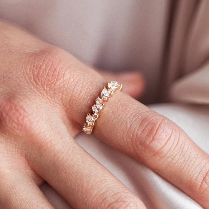 Consider Bridal Rings Large Pear Cluster Diamond Ring Lab Grown Consider Bridal Rings Large Pear Cluster Diamond Ring Lab Grown