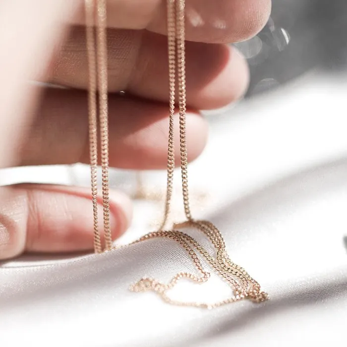 Consider the Wldflwrs Necklaces Skinny Mineral Curb Chain Necklace