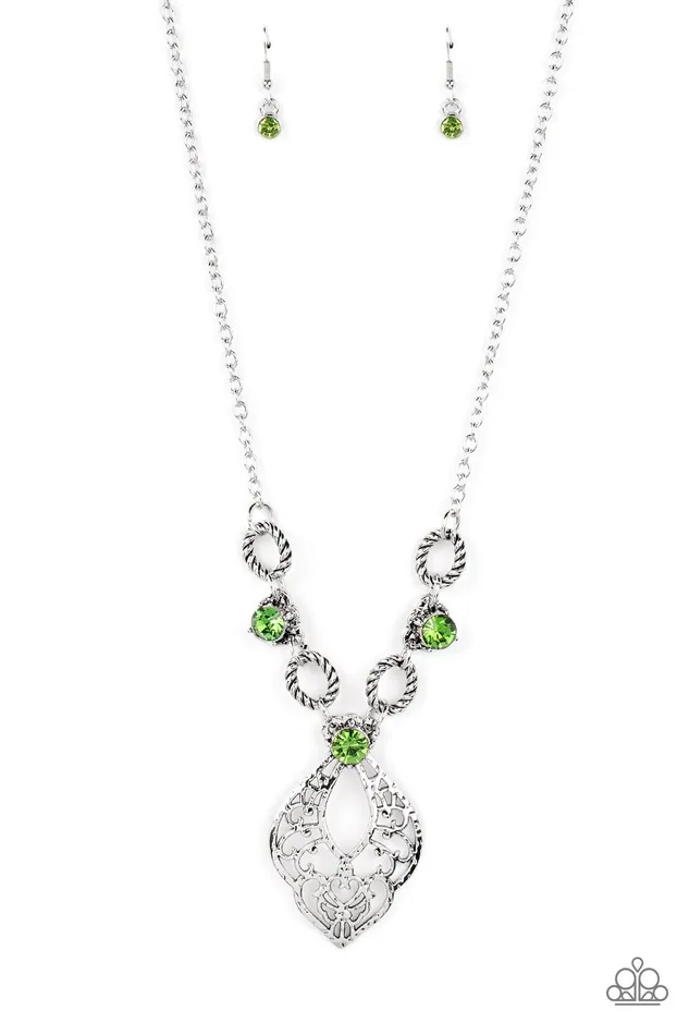 Contemporary Connections Green Paparazzi Accessories Earrings
