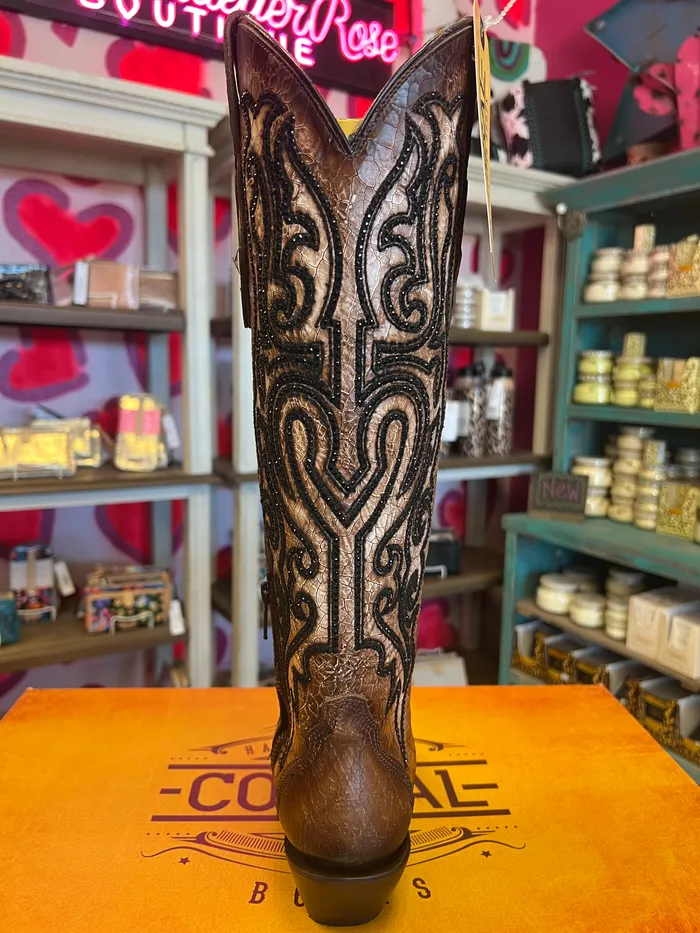 CORRAL CORRAL WOMENS TOBACO CRACKLED EMBROIDERED WESTERN BOOT A4773 Earrings CORRAL CORRAL WOMENS TOBACO CRACKLED EMBROIDERED WESTERN BOOT A4773 Earrings