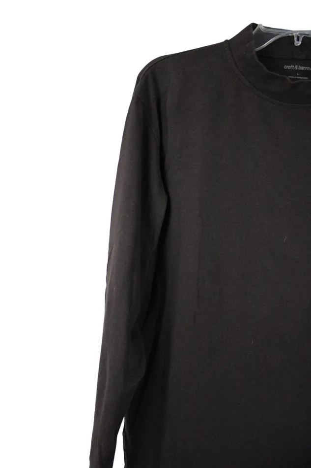 Croft Barrow Earrings Croft Barrow Brown Mock Neck Top L