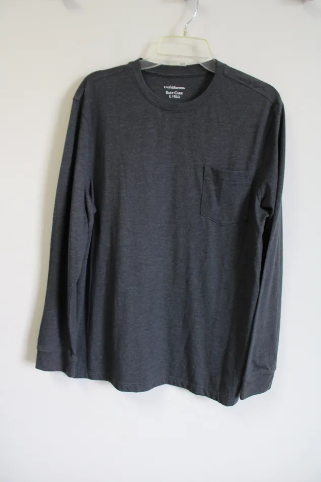 Croft Barrow Earrings Croft Barrow Gray Long Sleeved Shirt L