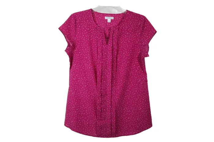 Croft Barrow Pink Polka Dot Top S Croft Barrow Earrings
