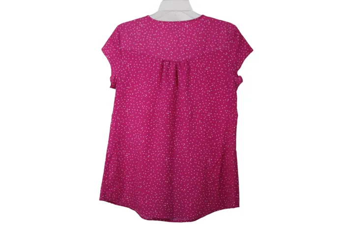 Croft Barrow Pink Polka Dot Top S Croft Barrow Earrings