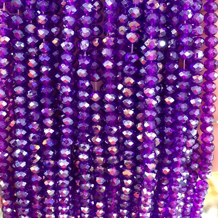 Crystal faceted rondelle 4mm Beads PBC4C58 Peppy Beads Earrings