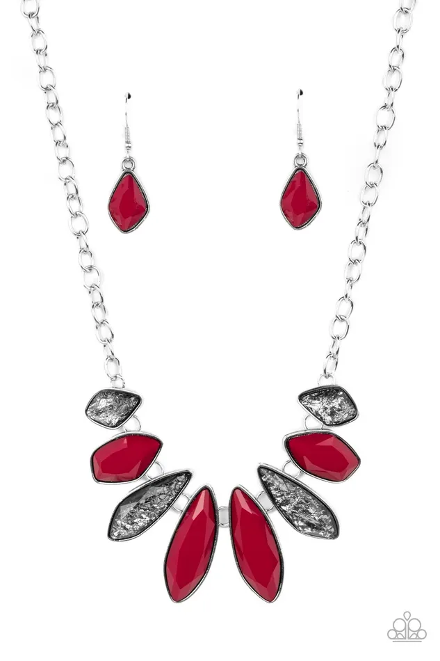 Crystallized Couture Red Paparazzi Accessories Earrings