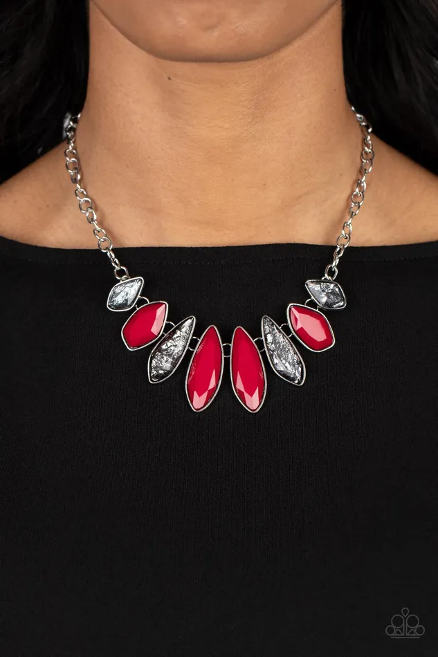 Crystallized Couture Red Paparazzi Accessories Earrings