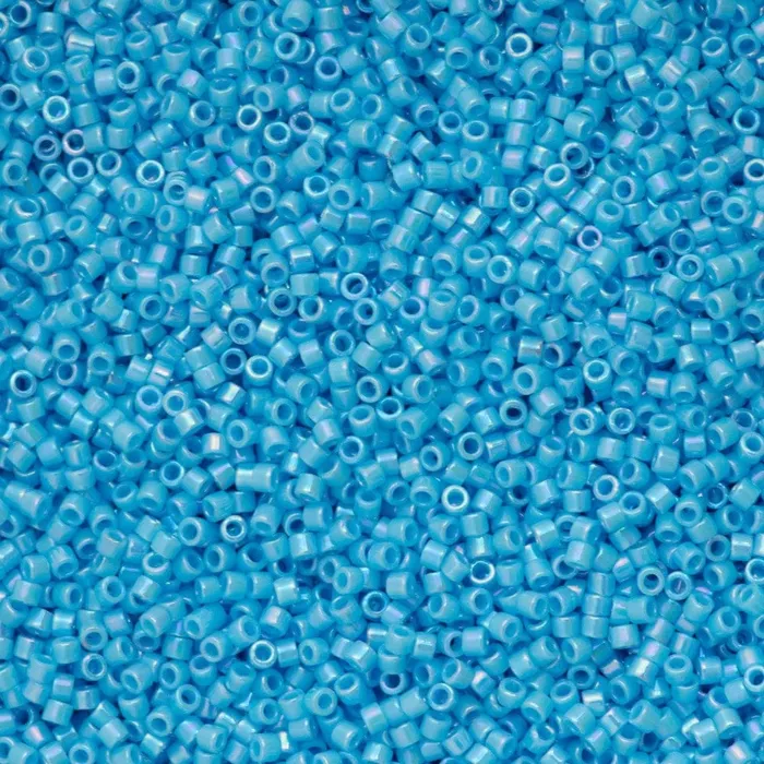 DB0164 Opaque Light Blue AB Miyuki Delica 110 Peppy Beads Necklaces