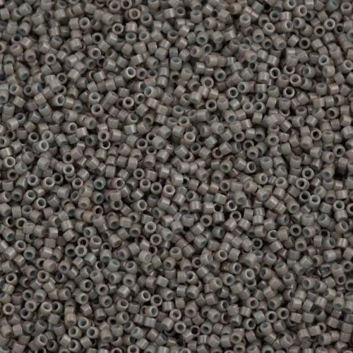 DB0652 Opaque Grey Dyed Miyuki Delica 110 Peppy Beads Earrings
