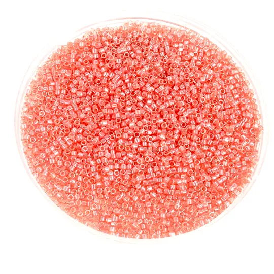 DB1481 Transparent Salmon Luster Miyuki Delica 110 Peppy Beads Earrings DB1481 Transparent Salmon Luster Miyuki Delica 110 Peppy Beads Earrings