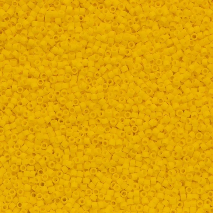 DB1582 Matted Opaque Canary Miyuki Delica 110 Peppy Beads Earrings