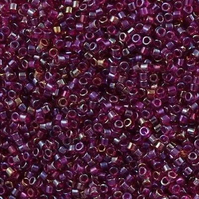 DB1747 Fuchsia Lined Amethyst AB Miyuki Delica 110 Peppy Beads Necklaces