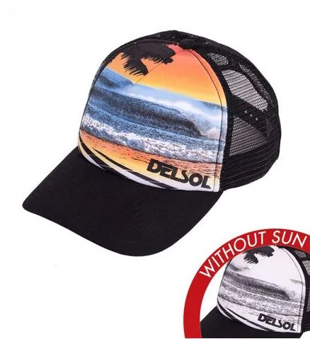 DELSOL Necklaces Del Sol Ocean Surf Colorchanging Trucker Hat Black
