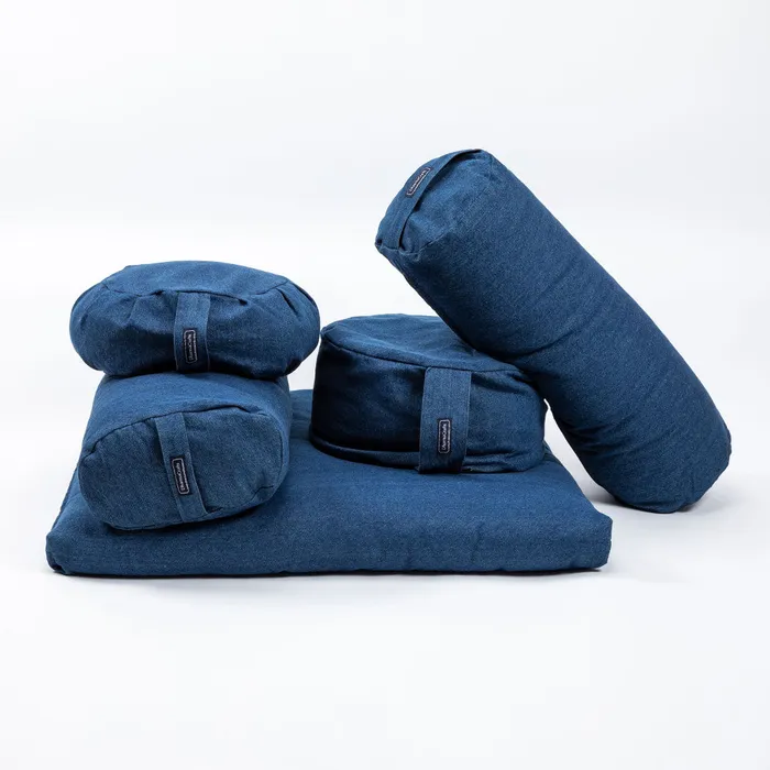 Denim Buckwheat Hull Zafu DharmaCrafts Earrings