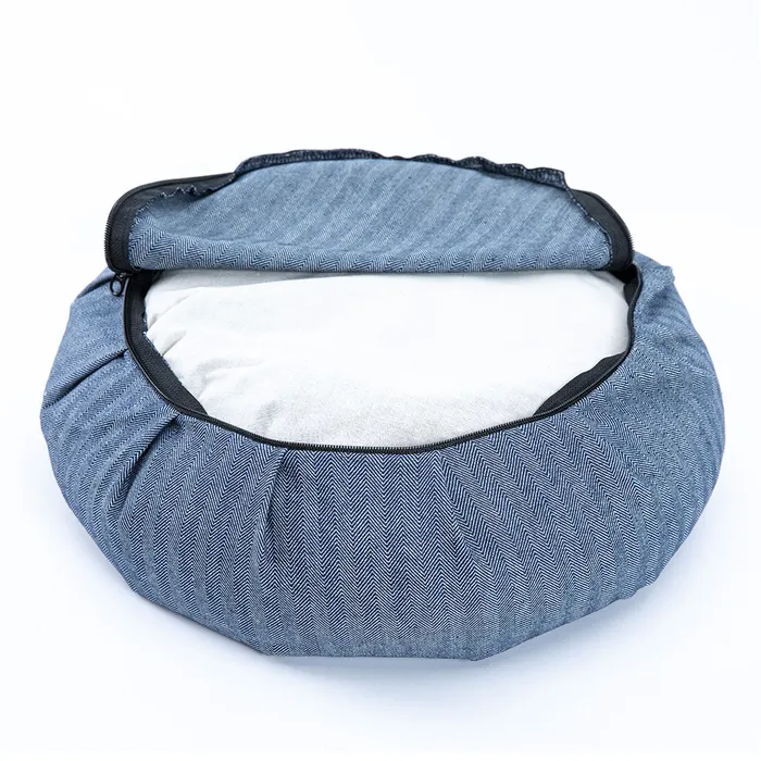 Denim Buckwheat Hull Zafu DharmaCrafts Earrings