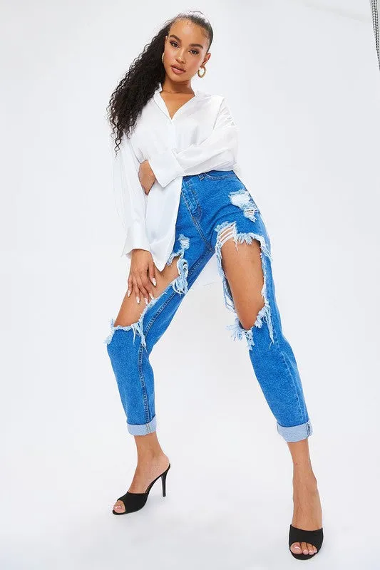 DESTROYED MOM JEANS MEDIUM STONE VIBRANT Rings