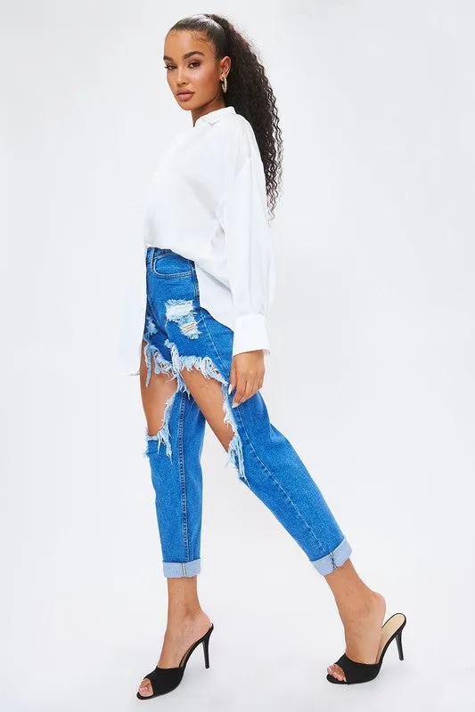 DESTROYED MOM JEANS MEDIUM STONE VIBRANT Rings