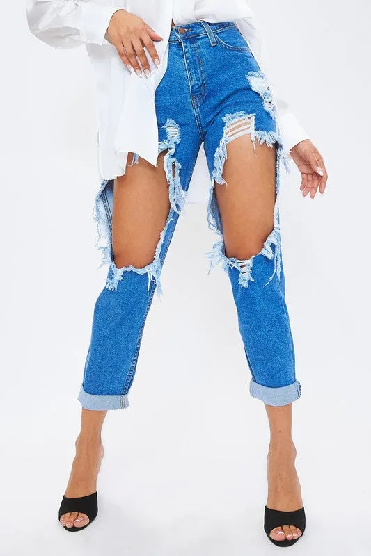 DESTROYED MOM JEANS MEDIUM STONE VIBRANT Rings