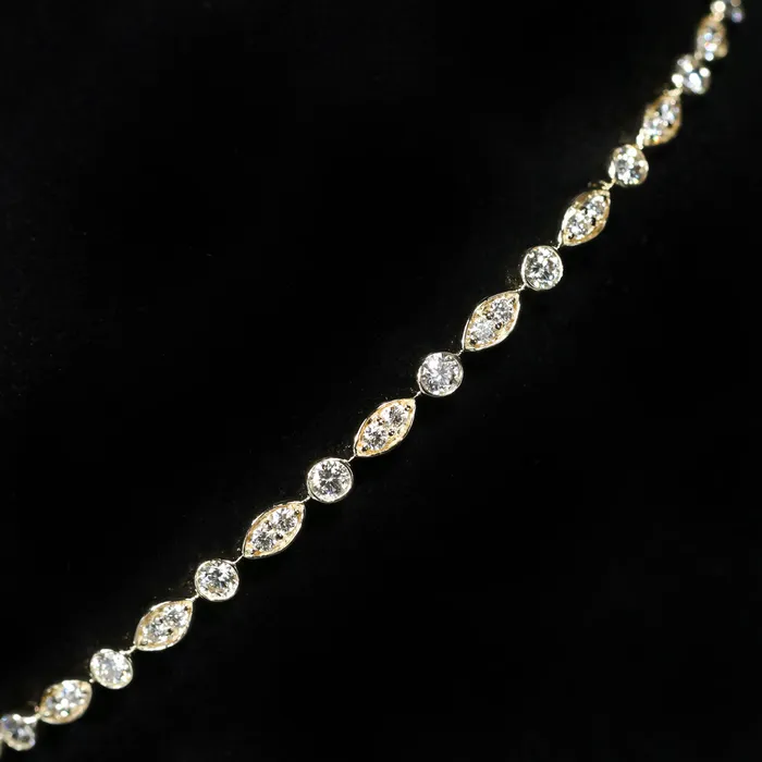 Diamond South Bracelets 14K Yellow Gold 078 Carat Diamond Bangle Bracelet