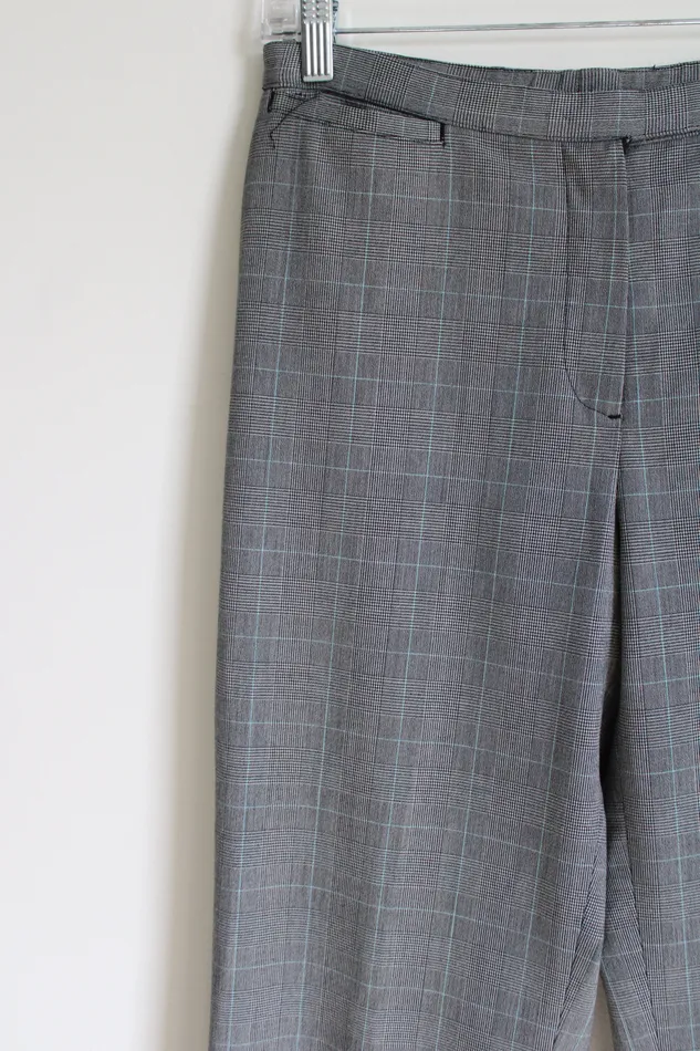 Dressbarn Dressbarn Black Tan Blue Houndstooth Trousers 6 Rings