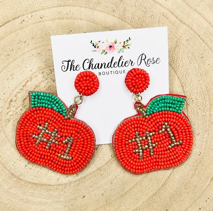 Earrings 1 TEACHER EARRINGS The Chandelier Rose Boutique