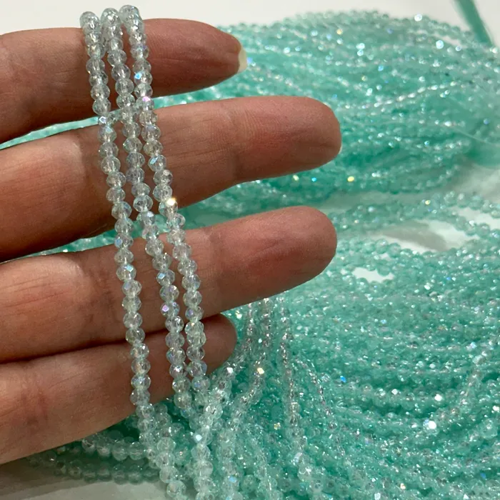 Earrings 2mm Crystal rondelle beads strand 170 pcs PBC2C131 Peppy Beads