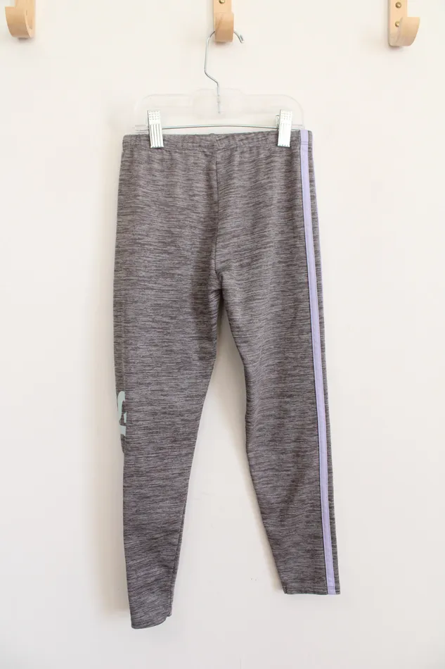 Earrings Adidas Adidas Regular Fit Gray Purple Stripe Leggings Youth 6X