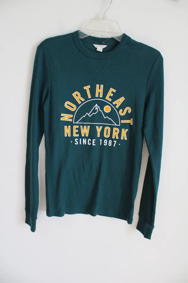 Earrings Aeropostale Aeropostale Northeast NY Green Long Sleeved Shirt XS