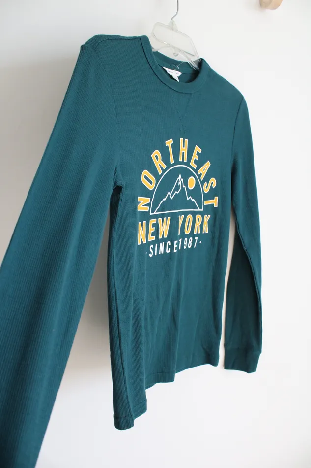 Earrings Aeropostale Aeropostale Northeast NY Green Long Sleeved Shirt XS