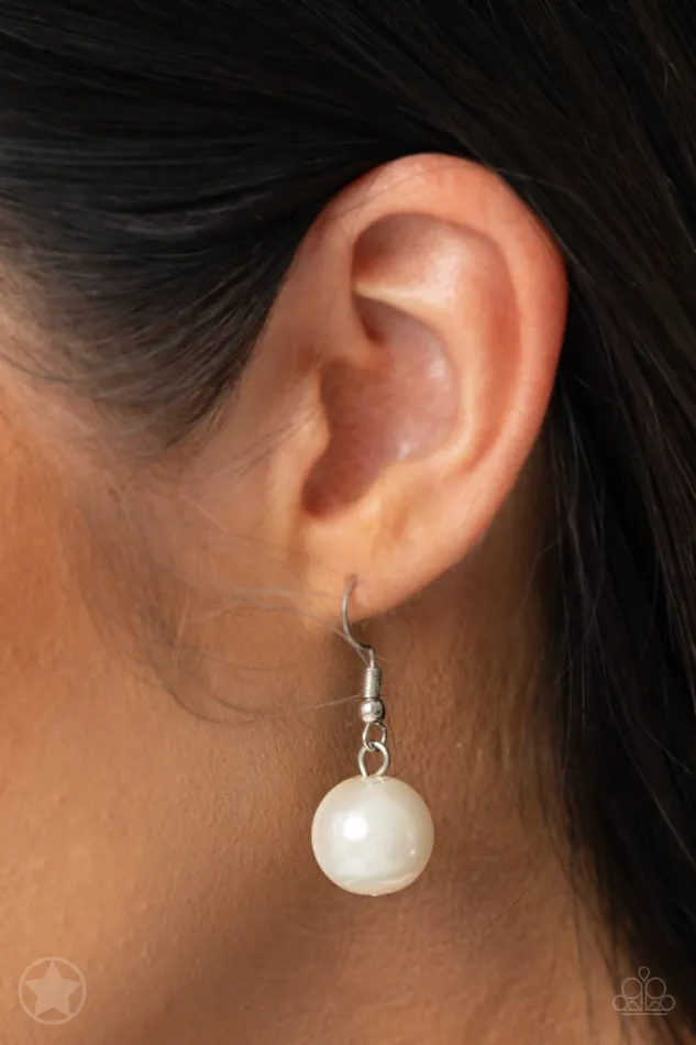 Earrings All The Trimmings Ivory Paparazzi Accessories