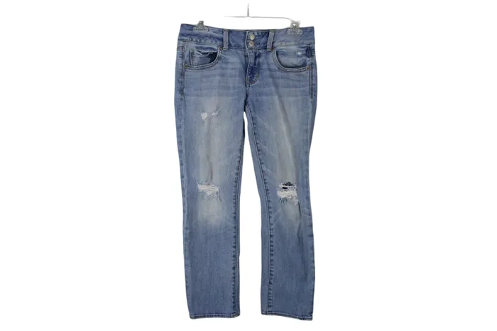 Earrings American Eagle American Eagle Distressed Crop Jeans 0