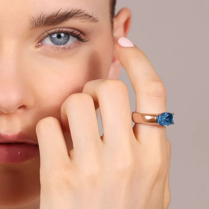 Earrings Anello a Fascia con Prisma Gem Taglio Mosaico Bronzallure
