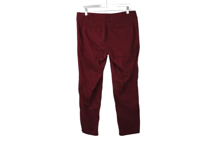 Earrings Ann Taylor LOFT LOFT Modern Roll Cuff Chino Red Pants 8