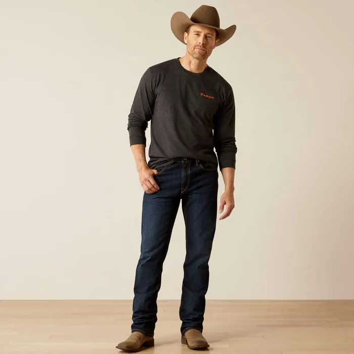 Earrings ARIAT MENS LONG SLEEVE WETLANDS NATURE SHIRT CHARCOAL HEATHER ARIAT MENS CLOTHING