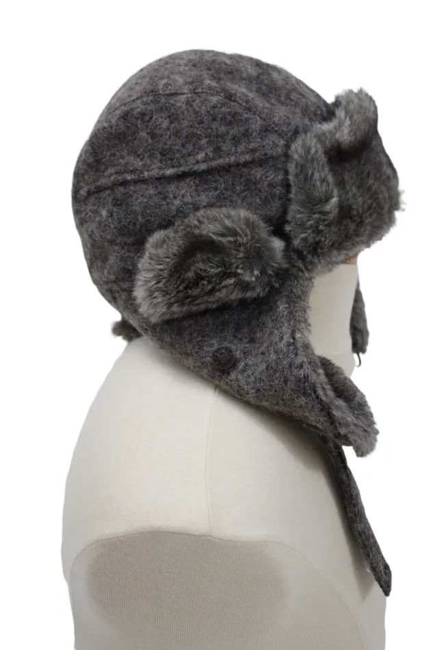 Earrings Bailey Gray Wool Trapper Hat Bailey