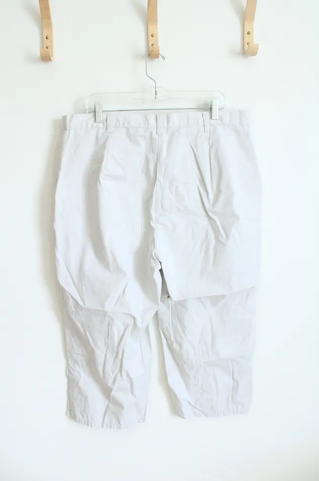 Earrings Bill Blass Bill Blass Tan Cotton Capri Pants 18W