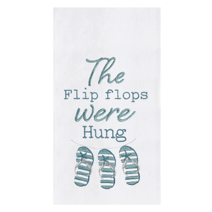 Earrings CFENTERPRISES Flip Flops Were Hung Cotton Kitchen Towel