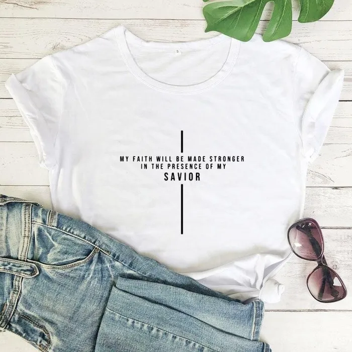 Earrings Christian TShirt br Stronger Faith Lords Guidance