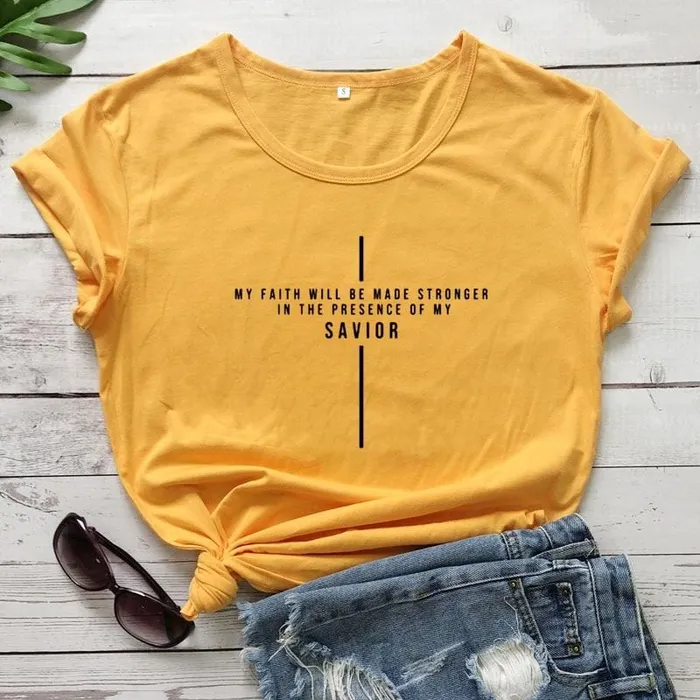 Earrings Christian TShirt br Stronger Faith Lords Guidance