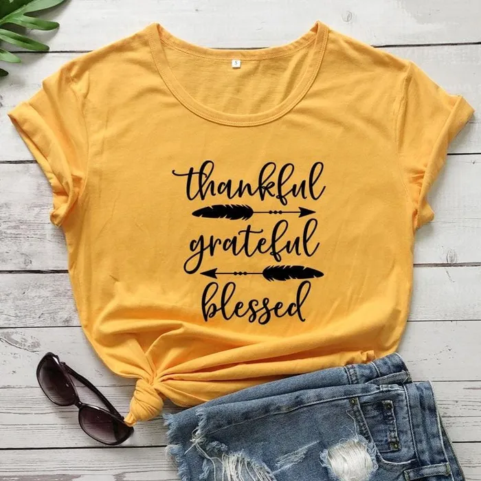 Earrings Christian TShirt br Thankful Grateful Blessed Lords Guidance