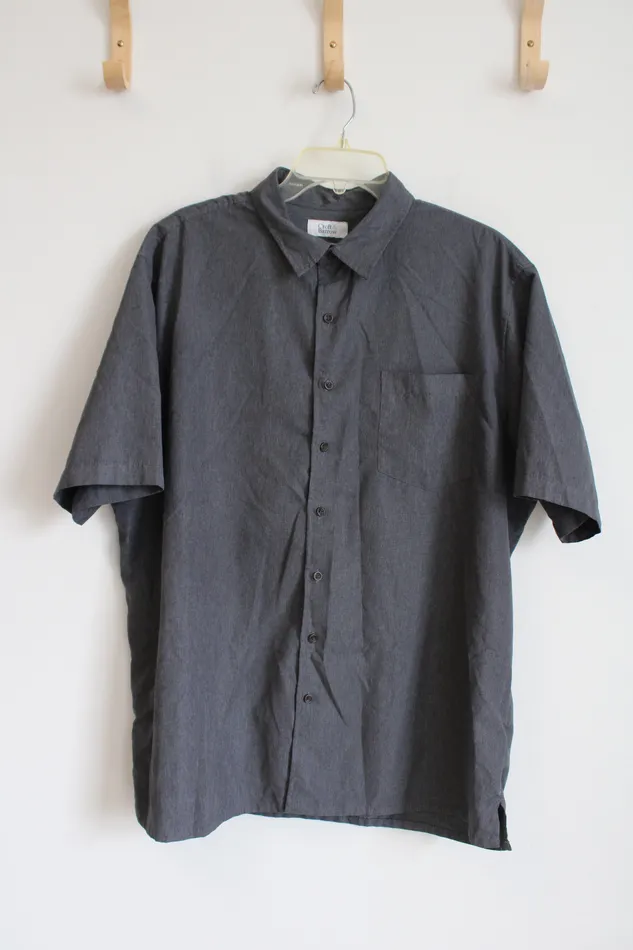 Earrings Croft Barrow Croft Barrow Easy Care Gray Short Sleeved Button Down Shirt XL