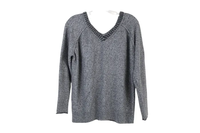 Earrings Democracy Soft Thick Knit Gray Sweater M Democracy