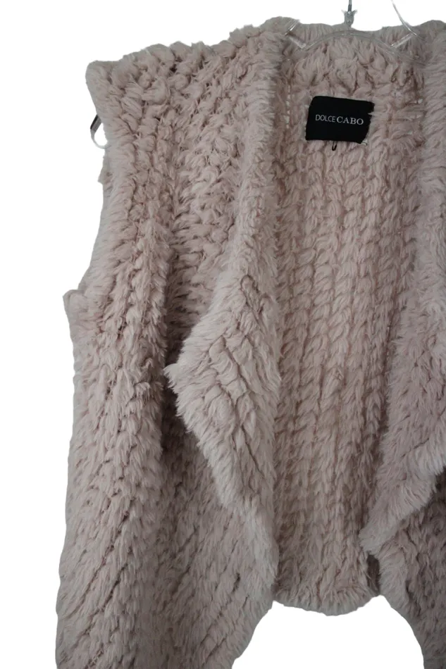 Earrings Dolce Cabo Dolce Cabo Pink Faux Fur Vest ML