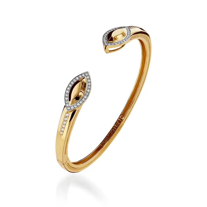 Earrings Elixir Gold Diamond Hinged Cuff John Atencio