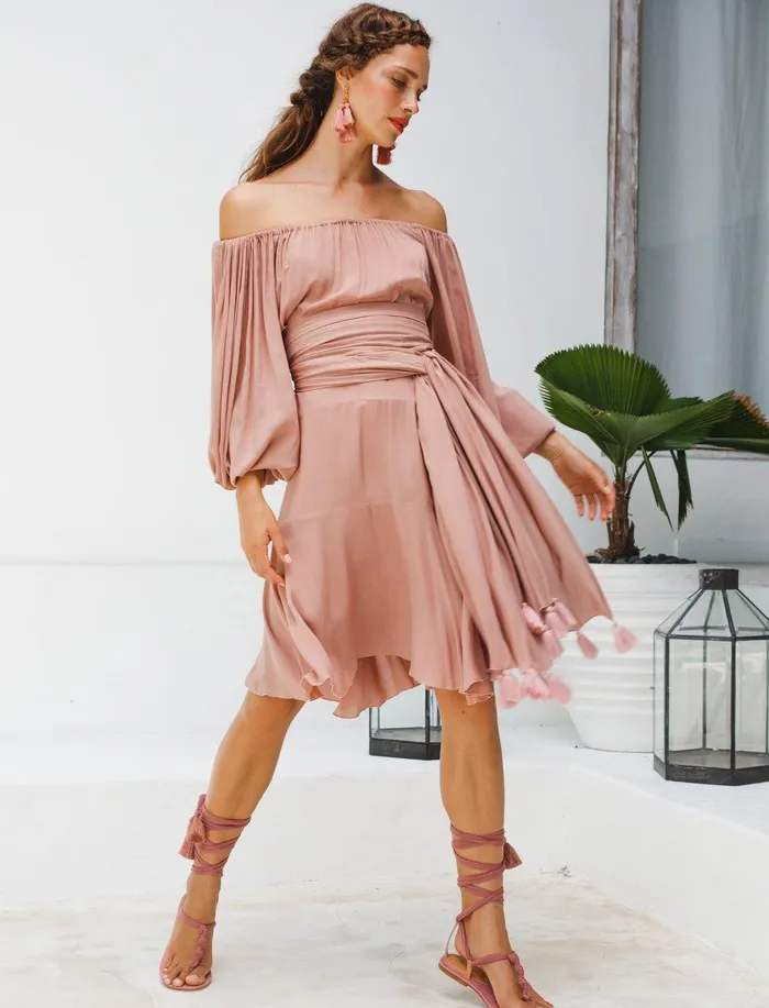 Earrings Erika Pea MARISSA BOHO MIDI DRESS
