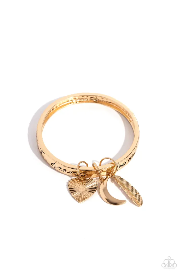 Earrings FreeSpirited Fantasy Gold Paparazzi Accessories