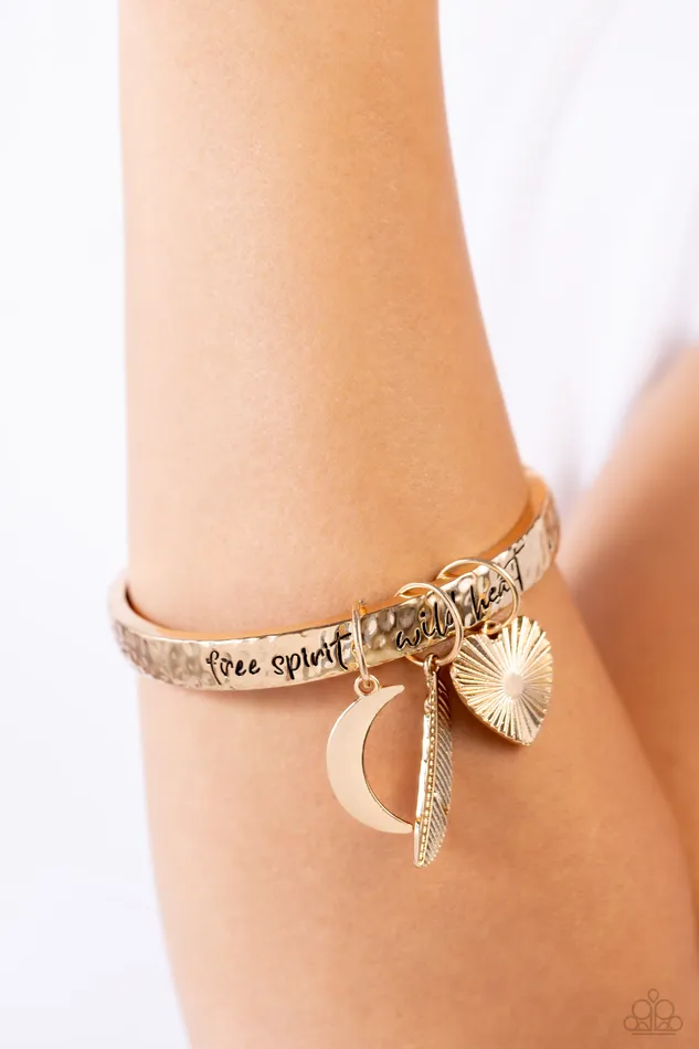 Earrings FreeSpirited Fantasy Gold Paparazzi Accessories