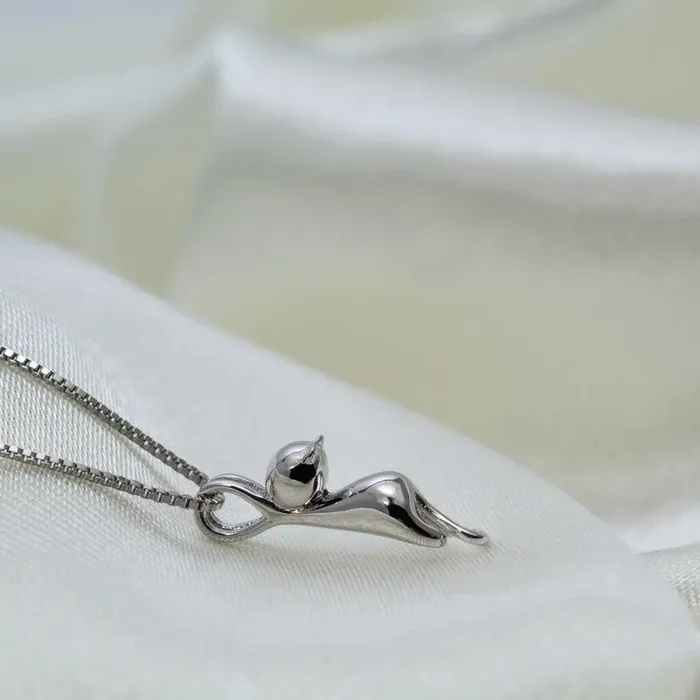 Earrings Gold Shield Cadenas de plata para Mujer con Gatito