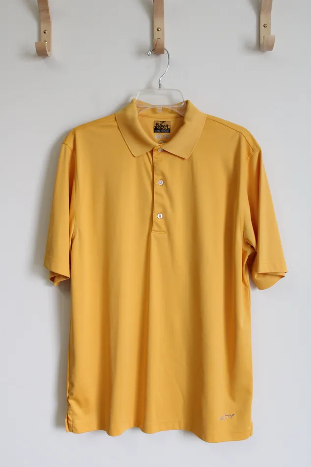 Earrings Greg Norman Greg Norman PlayDry Yellow Polo Shirt M