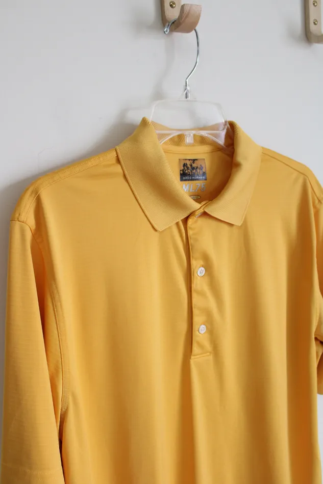 Earrings Greg Norman Greg Norman PlayDry Yellow Polo Shirt M